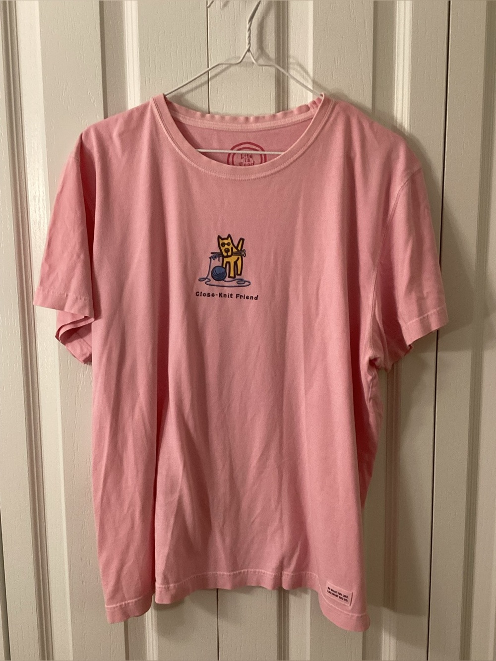 Life Is Good  Women’s Pink  T-shirt  “Close Knit Friend” With Rocket - Sz XL
